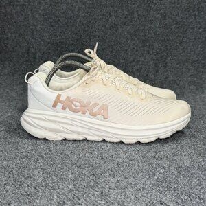 Hoka Rincon 3 Running Shoes Women's 9.5 Eggnog Rose Gold Athletic Run Training